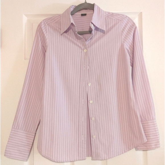 J. Crew Tops - J. Crew lilac/pink button down shirt size 0